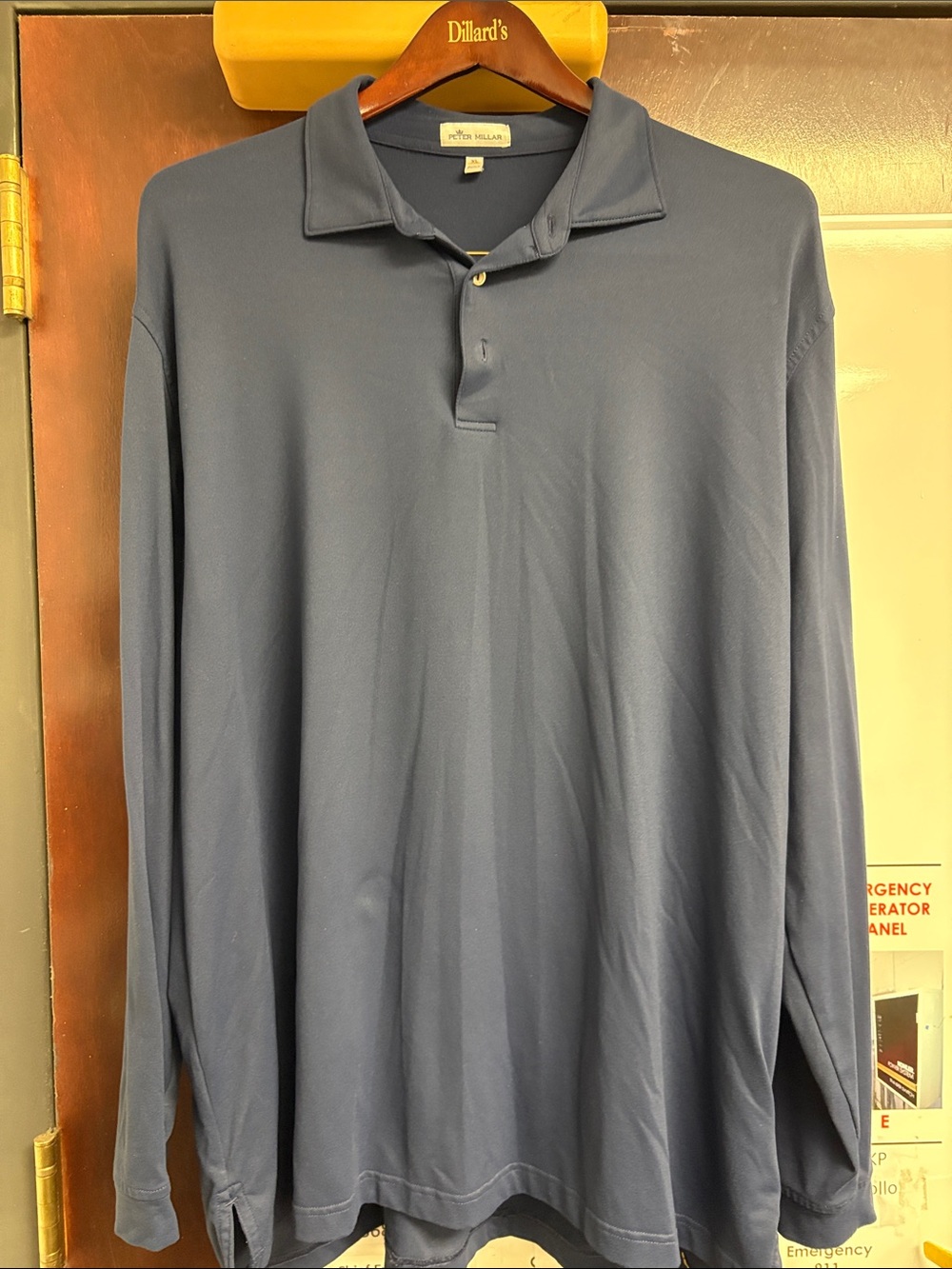 Peter Millar Long-Sleeve Polo - Slate Blue